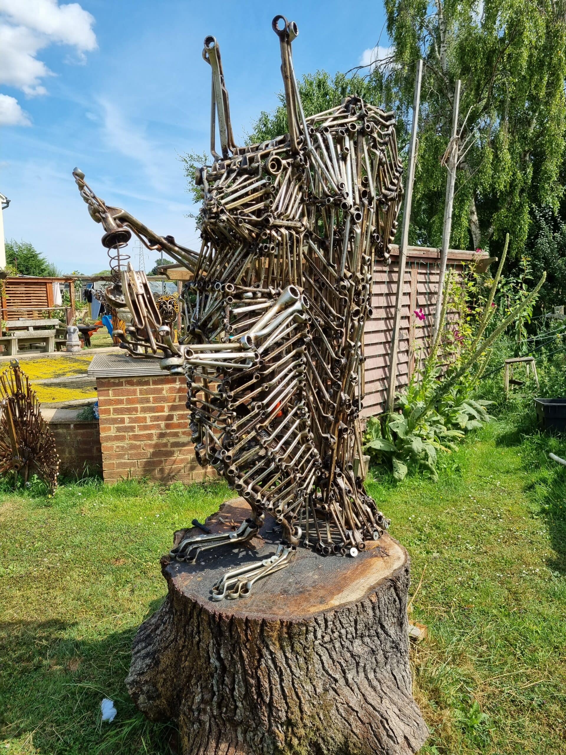 Rob Packman squirrel with a twist sculpture