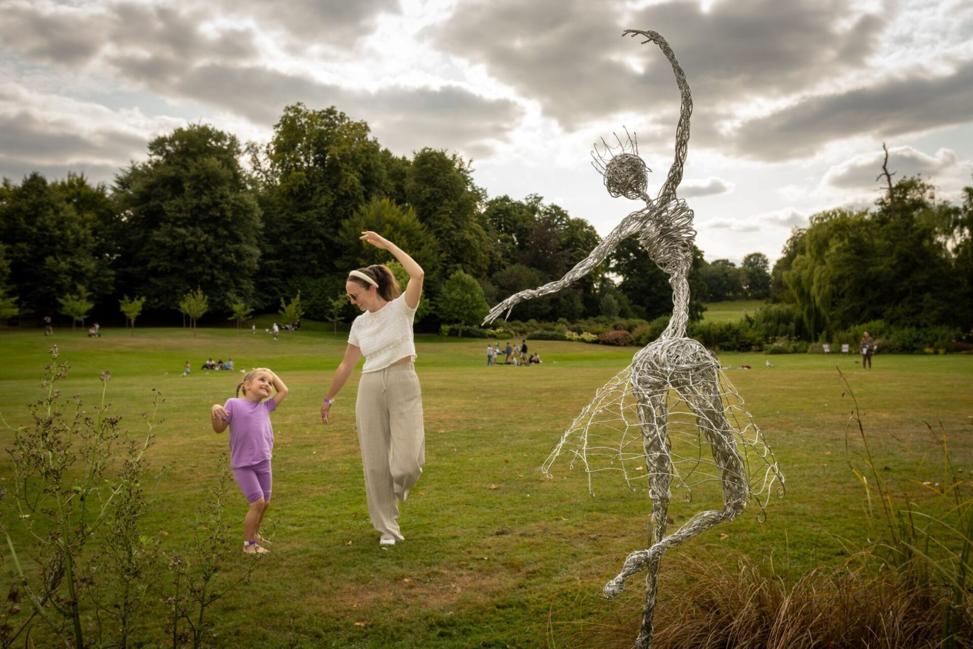 Sculpture trail at Leeds Castle, art exhibition.