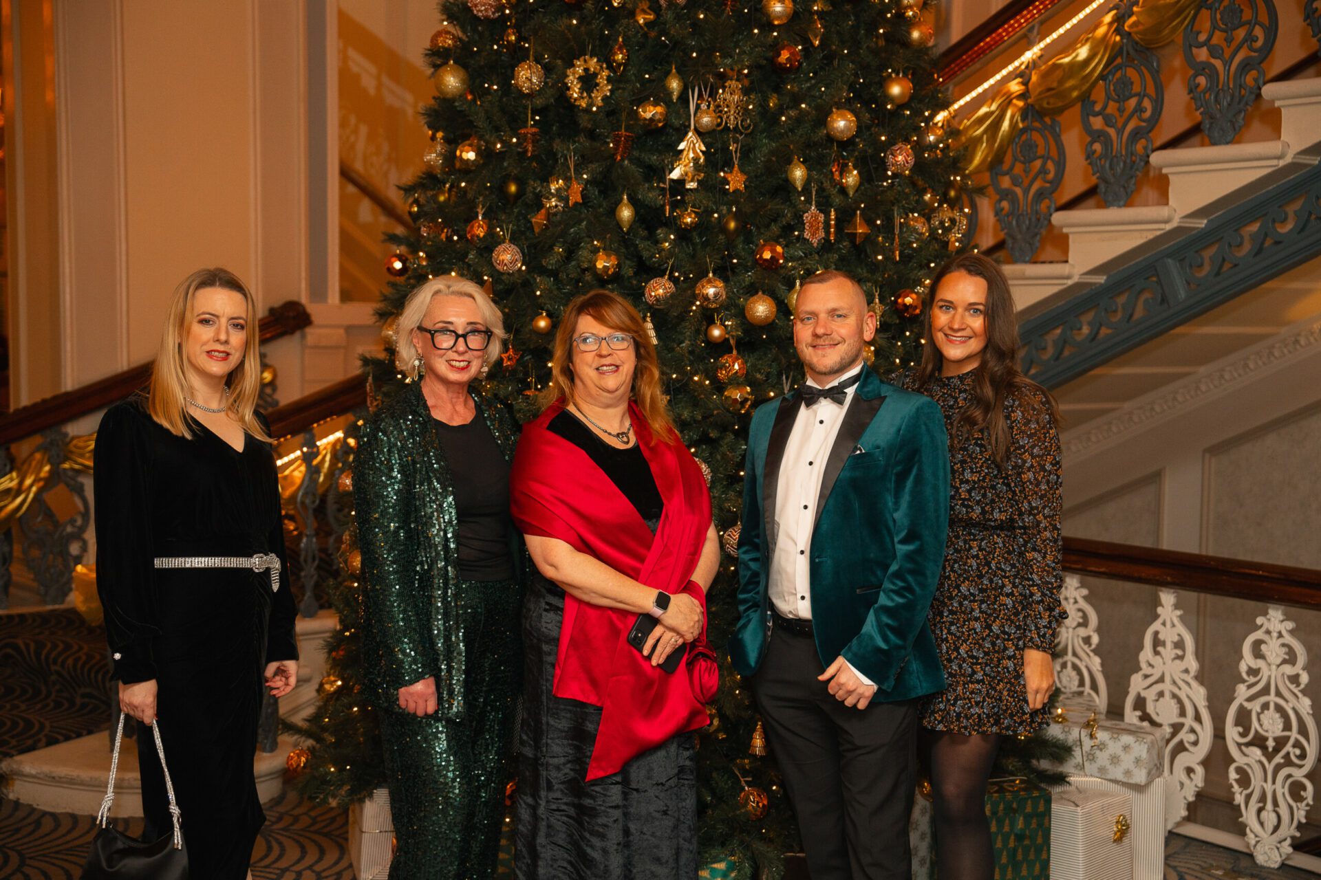 The Leeds Castle team celebrate their silver win at the Beautiful South Awards.