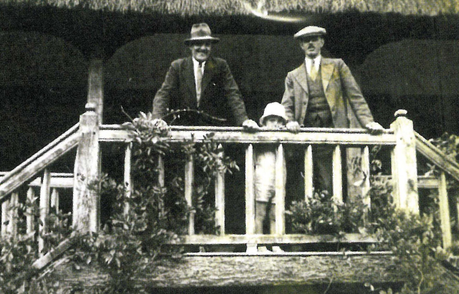 George Howard, Head Gardener at the Castle under Lady Baillie, on the Pavilion steps in 1930